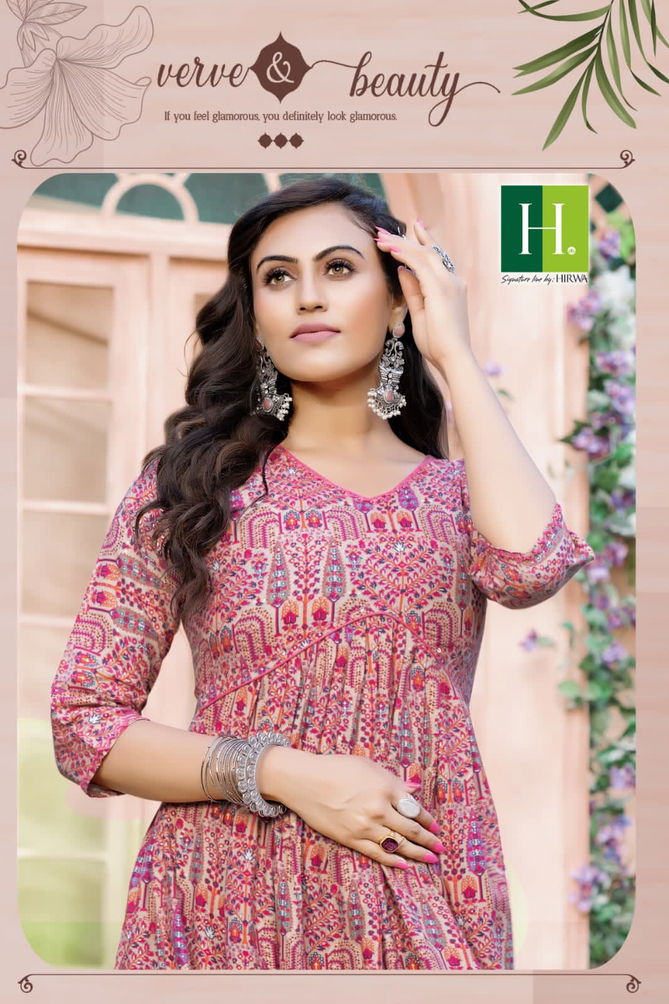 Alia By Hirwa 101-108 Party Wear Kurtis Catalog